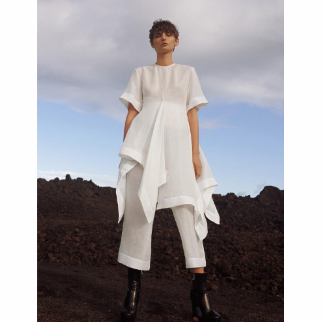 Solace London $565 Nwt Linen/Silk Evan Top 8